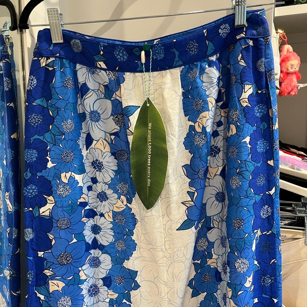 Farm Rio Flower Stripes Midi Skirt - Picture 4 of 4